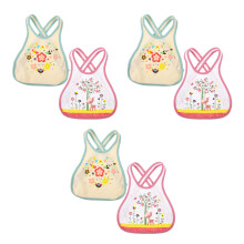 6Pièces Bavoirs Bébé Protection Salissures Coton Cartoon Colorés