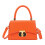 Single Shoulder Bag Orange PU Leather, Universal 2