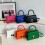 Single Shoulder Bag Orange PU Leather, Universal 4