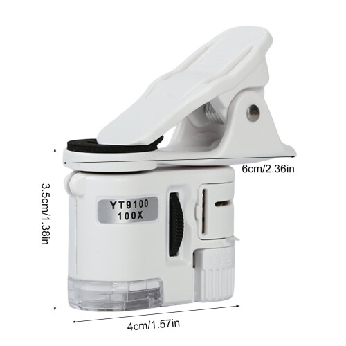 General Smartphone Microscope Attachments with LED Pocket Size Magnifier Glass Adjustable LED illuminates for Study 1