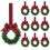 Weihnachts-Küchenschrankkränze, Samt, Rot, 10 Stück 7