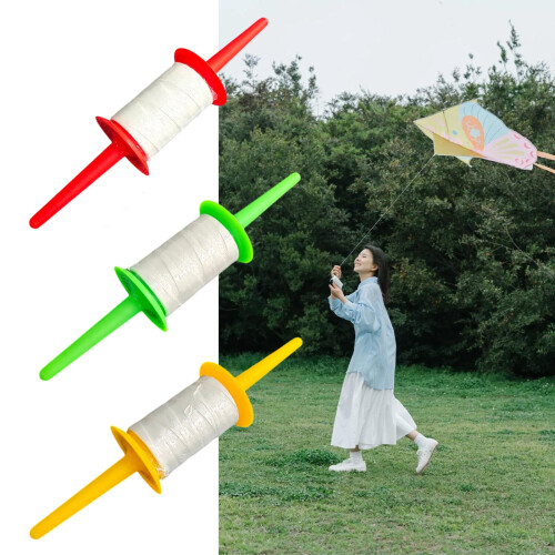 3PCS Quick Winding 150M Kites String Reel AntiTangle Design Kites Spool with Strength String for Coastal Adventures 1