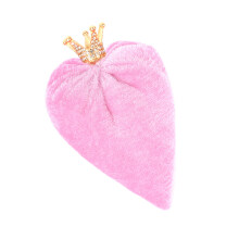 Coussin décoratif en forme de cœur velouté, oreiller en-Rose