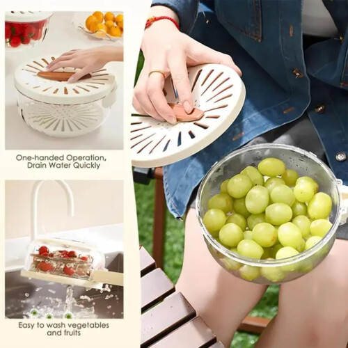 2-in-1 draining and preservation basket with strainer 2