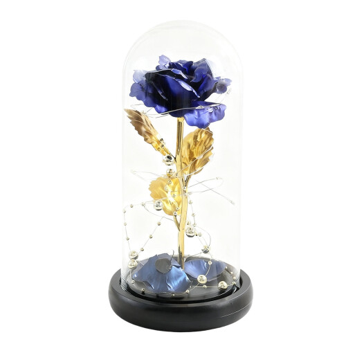 Sparkling Gold Foil Rose Lampshade Figurine 1 pc 1