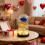 Sparkling Gold Foil Rose Lampshade Figurine 1 pc 6