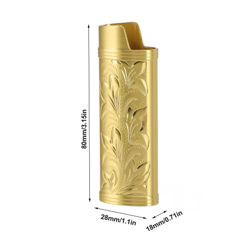 2-Pack Vintage Zinc Alloy Lighter Case Gold 70g 1