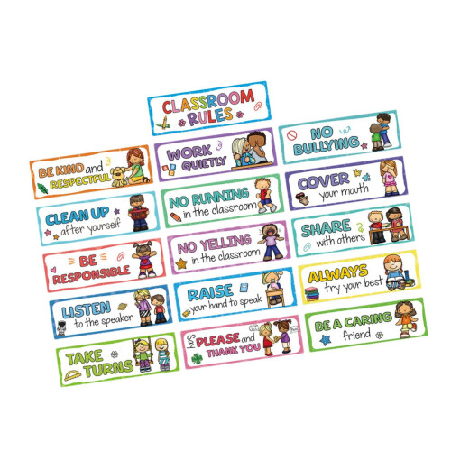 16Pcs Classroom Rules Educational Posters Class Behavior Educational Content 2