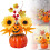 Rustic Fall Table Centerpiece – Resin Pumpkin & Maple 4