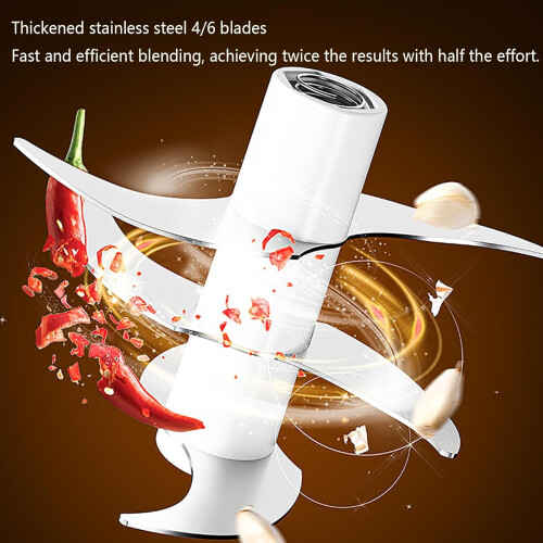 Elektrische knoflookhakker, draagbaar, oplaadbaar via USB. 1
