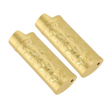 2-Pack Vintage Zinc Alloy Lighter Case Gold 70g
