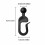 Plastic Hooks For Gazebo Curtains - Black Track Hooks Rustproof Multipurpose Gliding 2