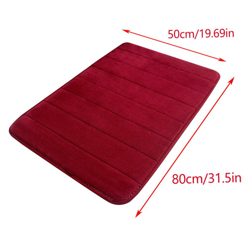 Memory Foam Bath Mat Soft Absorbent Non-Slip Microfiber 2