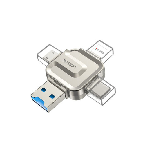 Yesido 4-in-1 USB-Speicherkartenleser OTG-Adapter