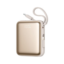 Joyroom 22,5W Powerbank 10000mAh Schnellladefunktion mit zwei Kabeln - Titan