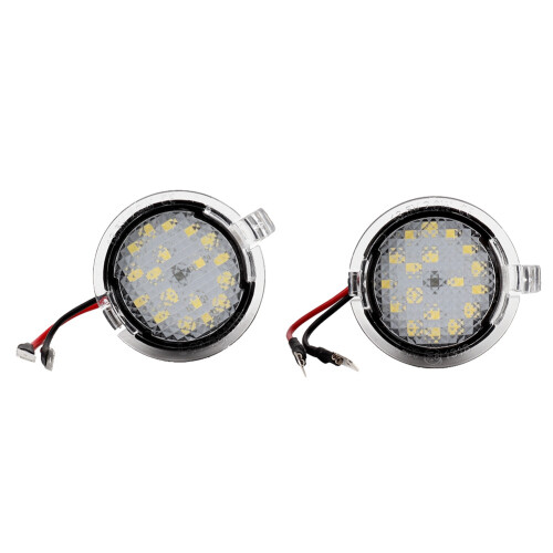 2Pcs White LED Under Side Rearview Mirror Puddle Lights for Ford 2007-2017 1