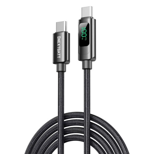 NEXTBATT USB-C to USB-C Cable Cable 100W, 5A, 2m - Black
