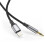 NEXTBATT Lightning-auf-3,5-mm-AUX-Adapter, 1 m - Schwarz/Grau 1