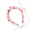 Fascia per capelli da donna con strass rosa e nodo. 4