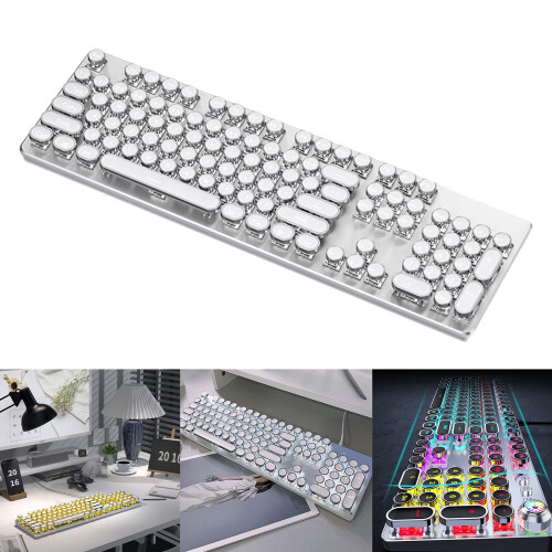 FEAMOS Vintage Mechanical Gaming Keyboard Rainbow Backlit 1