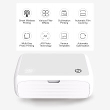 AR Enabled Label Printer With WiFi Connectivity, HD Inkless Bluetooth Printer Compatible With HDR Content And3LCD Display Optimization