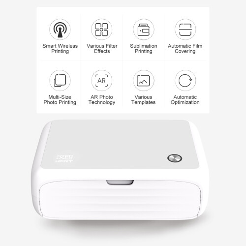 AR Enabled Label Printer With WiFi Connectivity, HD Inkless Bluetooth Printer Compatible With HDR Content And3LCD Display Optimization