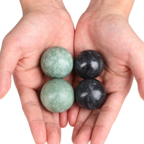 Marble Pattern Exercise Balls Hand Massager Set 2 1