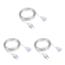 3Pcs Clear Extension Cord for Lights Transparent Durable LED Lamp Wire