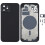 iPhone 12 Glas-Rückseite mit Rahmen - Schwarz 1