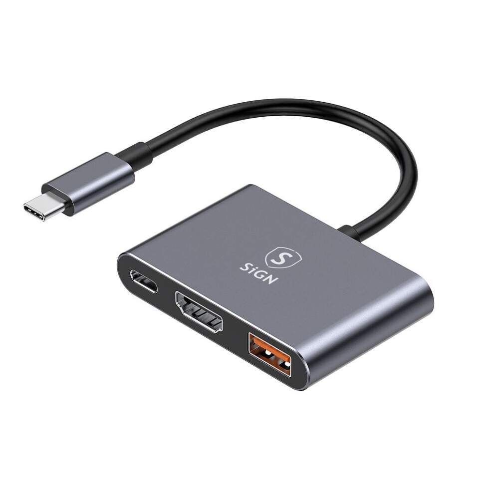 Sign Usb-C Hub To Usb-A 3.0 / Usb-C Pd 100W / Hdmi 4K@30Hz 7350149978467
