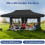 3x6 m Pop-Up Canopy Tent with Removable Walls, Black 5