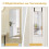 Wall Mirror with Bamboo Frame, Rounded Corners, 2 Hooks 3
