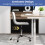 Ergonomic Office Chair, No Armrests, Adjustable Height, White 3