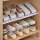 Adjustable Double-Layer Shoe Slots Organizer with4-Position Height Design, Space-Saving Shoe Stacker for Closet & Entryway 6