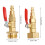 2PCS RV Blowout Adapter with Ball Valve, Thread 2