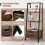 Libreria a scala indipendente, 134 cm, 4 ripiani, 2 cassetti 3