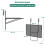 Foldable Balcony Table - Metal Hanging Table, Black 2
