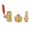2PCS RV Blowout Adapter with Ball Valve, Thread 9