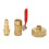 2PCS RV Blowout Adapter with Ball Valve, Thread 8