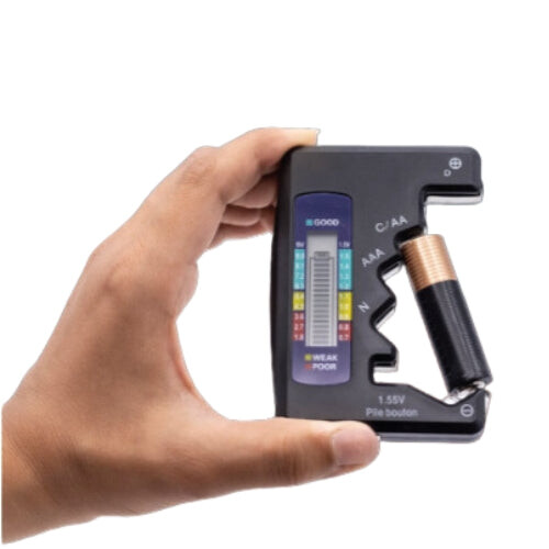 Batterie-Organizer mit Laterne und Tester, für 42 Batterien 1