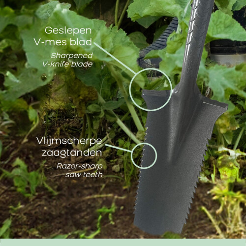 Bêche de jardin avec lame en V, grise 2