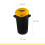 Yellow Waste Bin with Lid, 35L Capacity 2