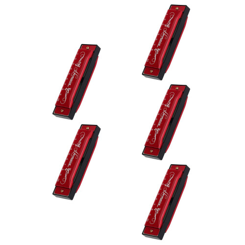5St Mini Harmonica 10 Abs+metaal Beginners & Kinderen