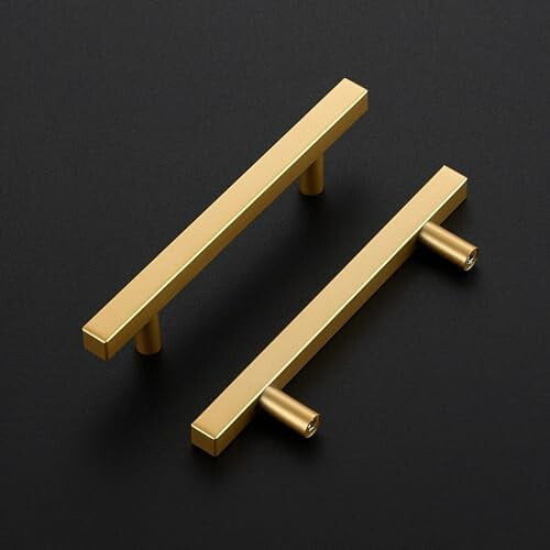 Brass Cabinet Pulls Champagne Gold 30-Pack 6 Inch 1