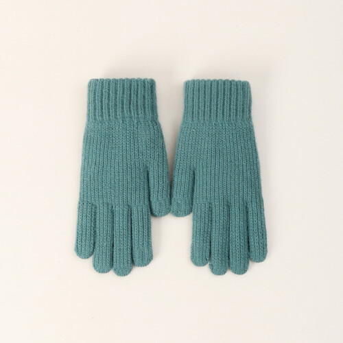 Luvas de inverno tricotadas com forro de lã, à prova de vento. 1