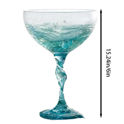 Ποτήρι κρασιού Boutique Sea Glass για ραντεβού, πάρτι και μπαρ. Φέρτε τη θάλασσα στα 2