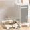 Mobile Computer Tower Stand with Locking Wheels and 7