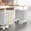 Mobile Computer Tower Stand with Locking Wheels and 8