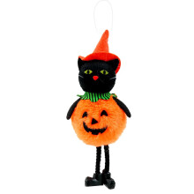 Sarjakuva Halloween-riipustusnukkeja Ainutlaatuinen koristesetti Kurpitsahaamu Musta Kissa Riipus Sisä- ja Ulkokoristeisiin Helppo Ripustaa