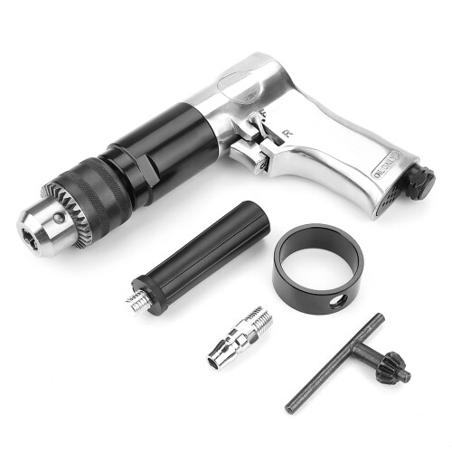 Variable Speed Pneumatic Drill Air Tool Reversible Rotation Industrial Grade High Precision Drilling Ergonomic Design for Home Workshop Use
